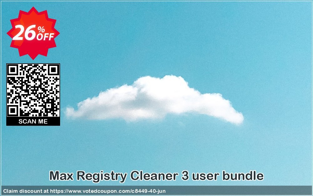 Max Registry Cleaner 3 user bundle Coupon, discount 25% Max Secure Software (8449). Promotion: 25% Max Secure Software (8449) maxpcsecure.com