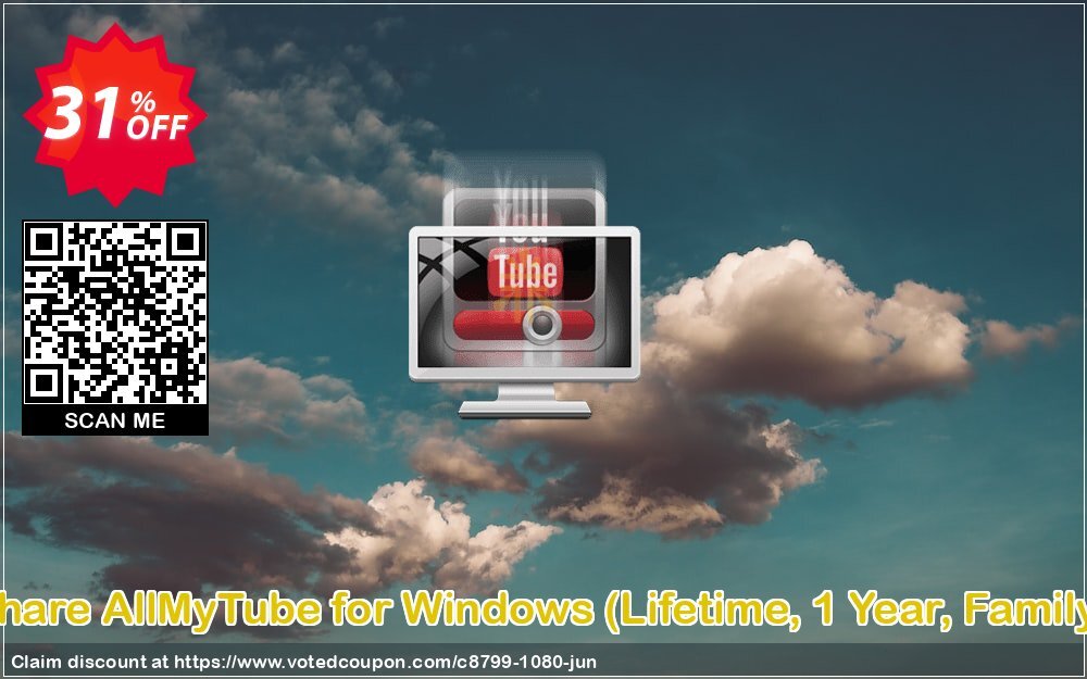 Wondershare AllMyTube for WINDOWS, Lifetime, Yearly, Family Plan  Coupon, discount 30% OFF Wondershare AllMyTube for Windows (Lifetime, 1 Year, Family license), verified. Promotion: Wondrous discounts code of Wondershare AllMyTube for Windows (Lifetime, 1 Year, Family license), tested & approved