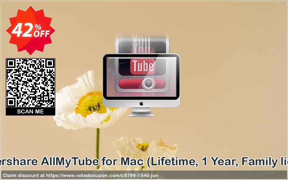 Wondershare AllMyTube for MAC, Lifetime, Yearly, Family Plan 