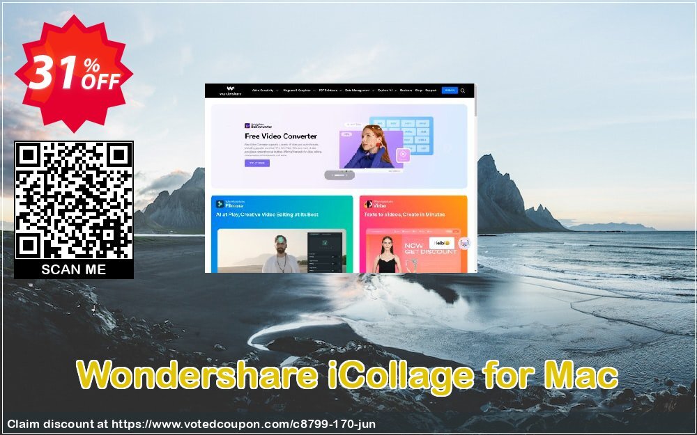 Wondershare iCollage for MAC Coupon, discount 30% Wondershare Software (8799). Promotion: 