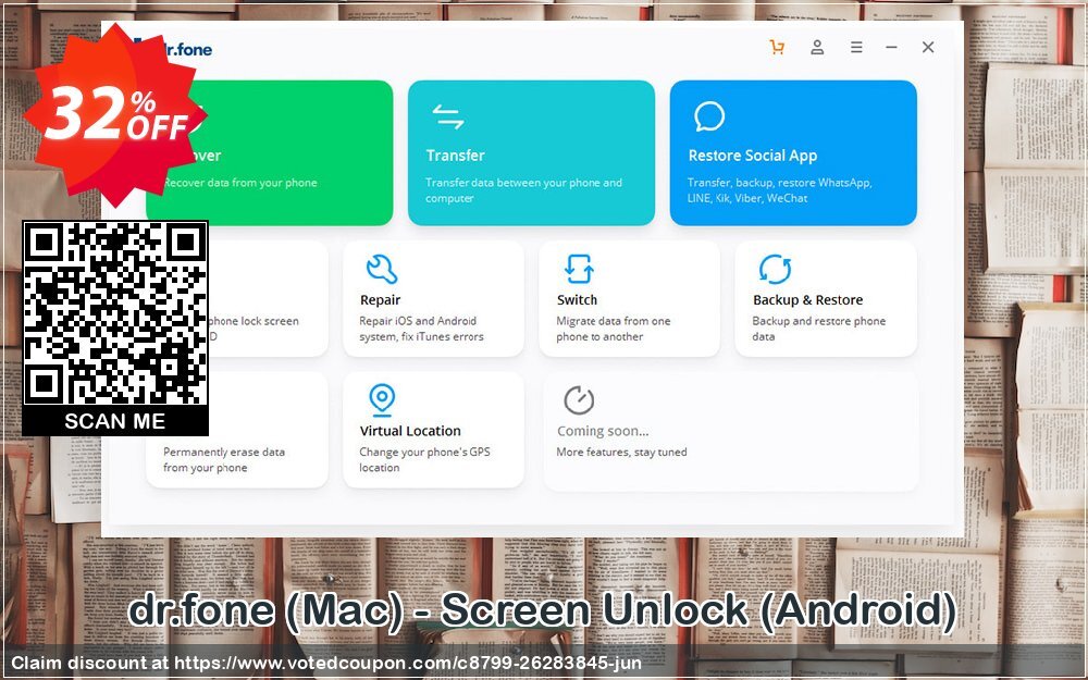 dr.fone, MAC - Screen Unlock, Android  Coupon, discount Dr.fone all site promotion-30% off. Promotion: Impressive deals code of dr.fone - Android Unlock (Mac) 2024