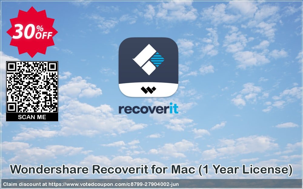 Wondershare Recoverit for MAC, Yearly Plan 