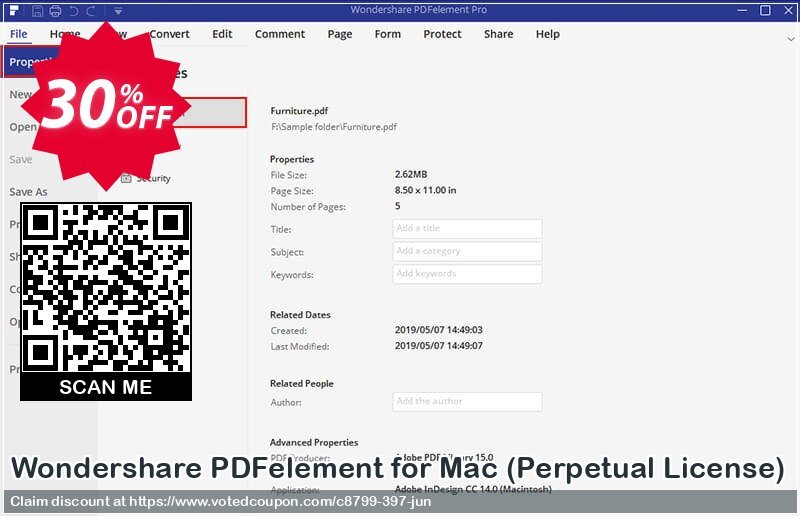 Wondershare PDFelement for MAC, Perpetual Plan  Coupon, discount 30% OFF Wondershare PDFelement for Mac (Perpetual License), verified. Promotion: Wondrous discounts code of Wondershare PDFelement for Mac (Perpetual License), tested & approved