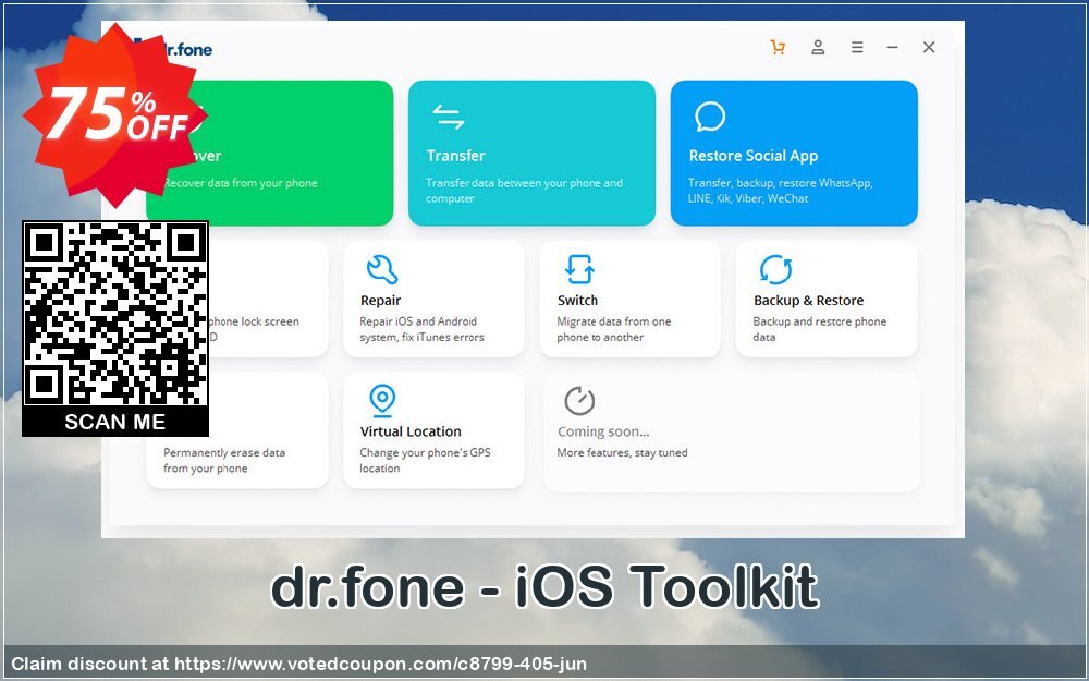 dr.fone - iOS Toolkit Coupon, discount 75% OFF dr.fone - iOS Toolkit, verified. Promotion: Wondrous discounts code of dr.fone - iOS Toolkit, tested & approved