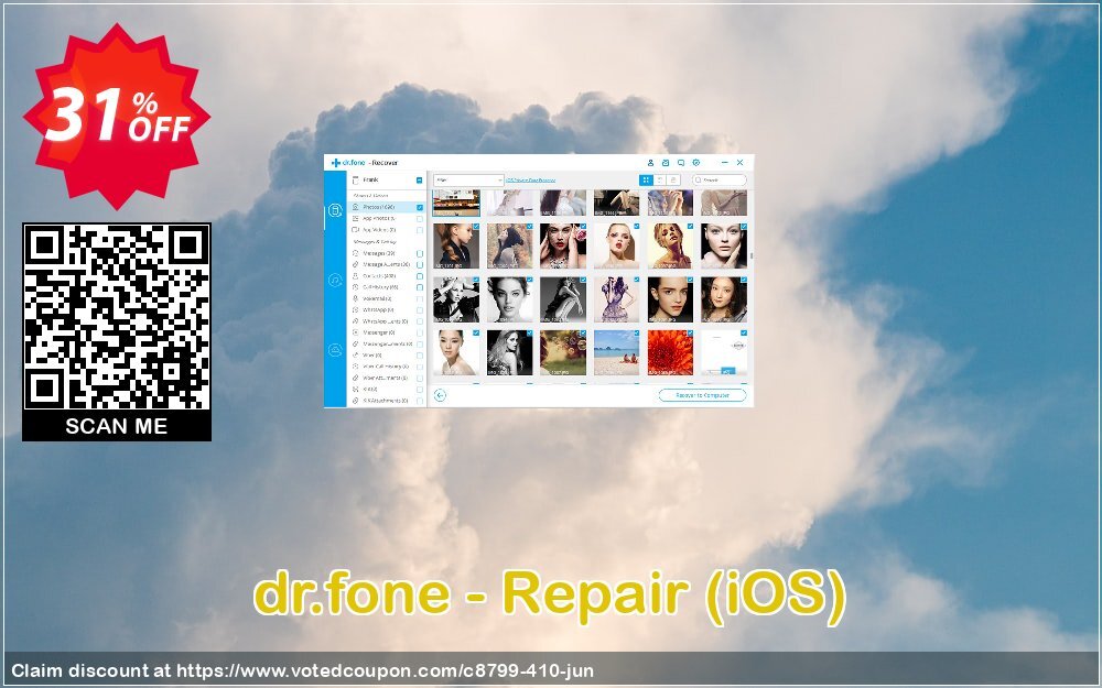 dr.fone - Repair, iOS  Coupon, discount Dr.fone all site promotion-30% off. Promotion: 30% Wondershare Software (8799)