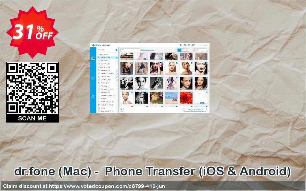 dr.fone, MAC -  Phone Transfer, iOS & Android  Coupon, discount Dr.fone all site promotion-30% off. Promotion: 30% Wondershare Software (8799)