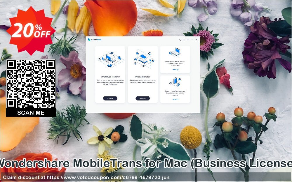 Wondershare MobileTrans for MAC, Business Plan  Coupon, discount Back to School 2024. Promotion: imposing promo code of Wondershare MobileTrans for Mac Business License 2024