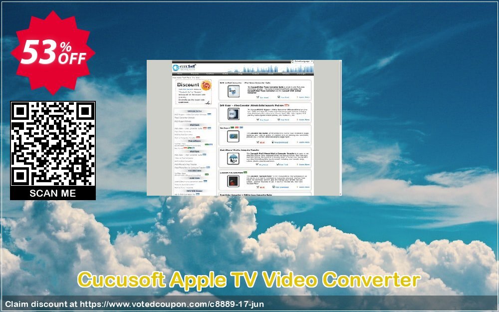 Cucusoft Apple TV Video Converter Coupon, discount Cucusoft Apple TV Video Converter big promo code 2024. Promotion: Cucusoft discount coupons (8889)