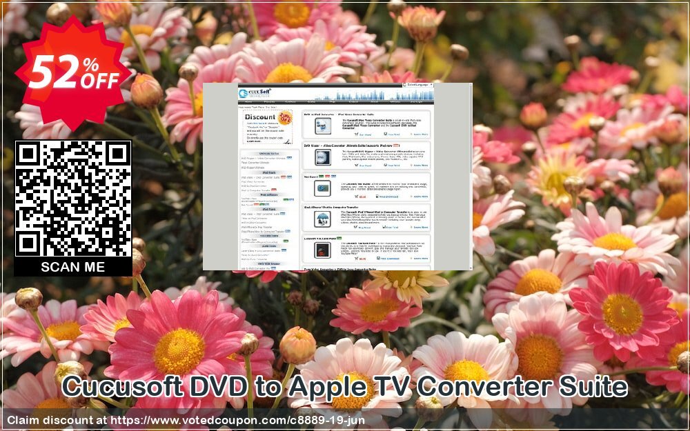Cucusoft DVD to Apple TV Converter Suite Coupon, discount Cucusoft DVD to Apple TV Converter Suite special promotions code 2024. Promotion: Cucusoft discount coupons (8889)