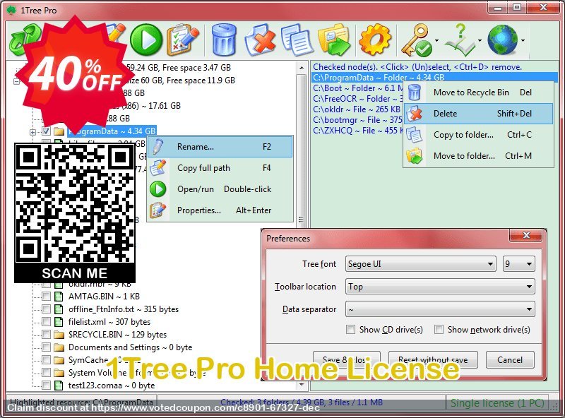 1Tree Pro Home Plan Coupon, discount 40% OFF 1Tree Pro Home License, verified. Promotion: Awesome offer code of 1Tree Pro Home License, tested & approved