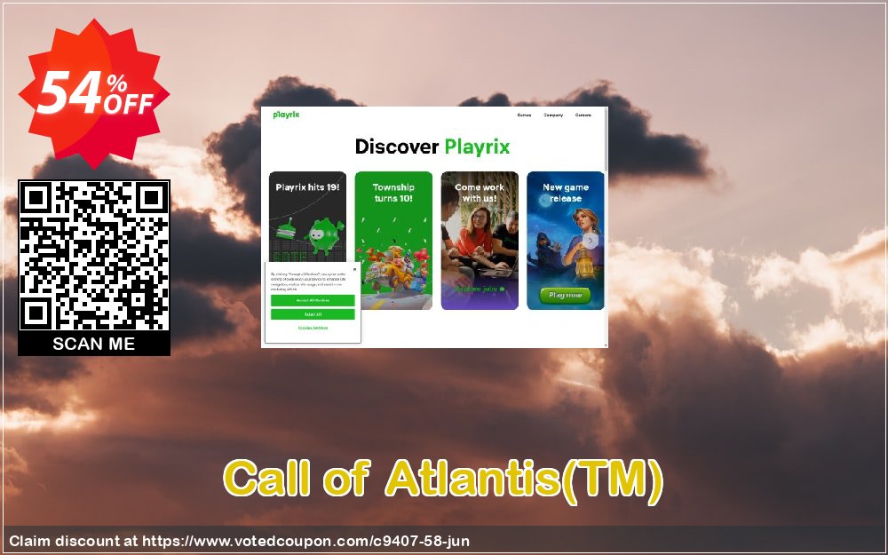 Call of Atlantis, TM  Coupon, discount Discount 50% for all products. Promotion: 