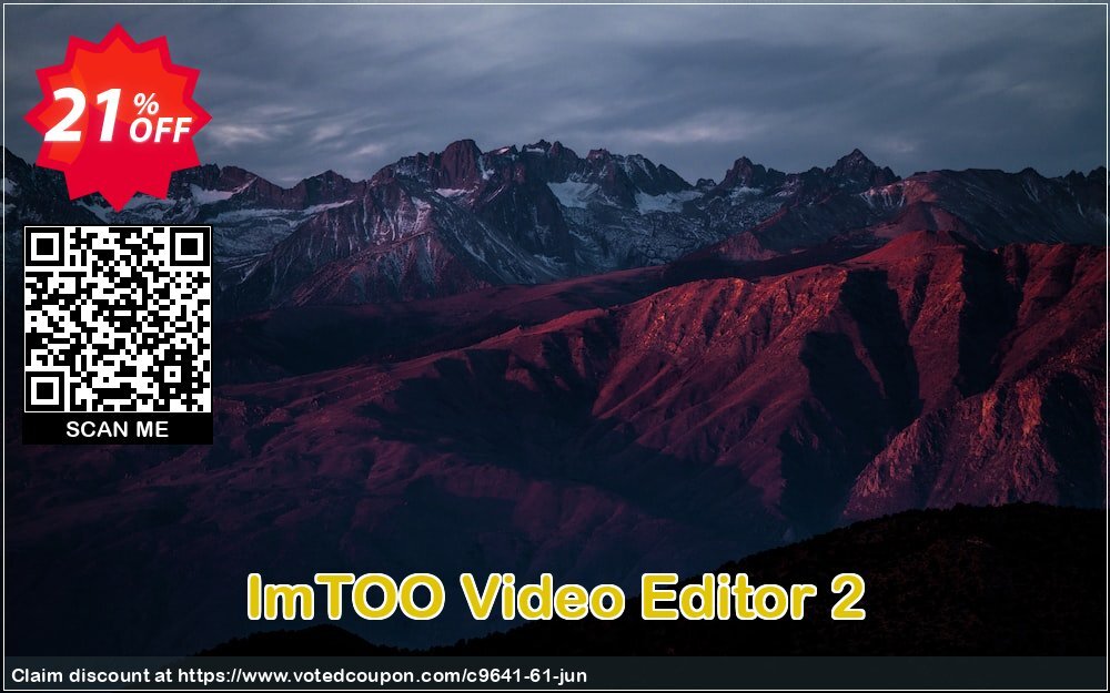 ImTOO Video Editor 2 Coupon, discount ImTOO coupon discount (9641). Promotion: ImTOO promo code
