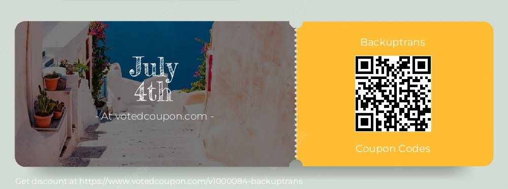 Backuptrans Coupon discount, offer to 2024 Summer