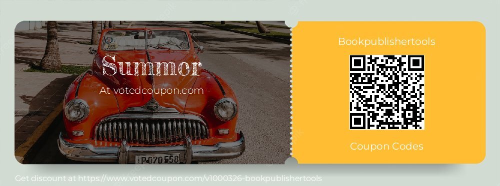 Bookpublishertools Coupon discount, offer to 2024 Summer