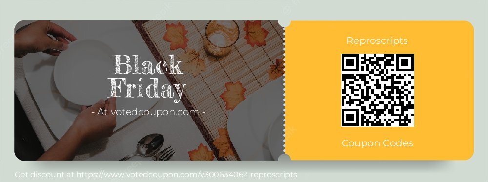 Reproscripts Coupon discount, offer to 2024 Black Friday